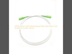 Cavo di toppa a fibra ottica corazzato bianco SC/APC di G657A 3.0mm LSZH a SC/APC SM 9 1F