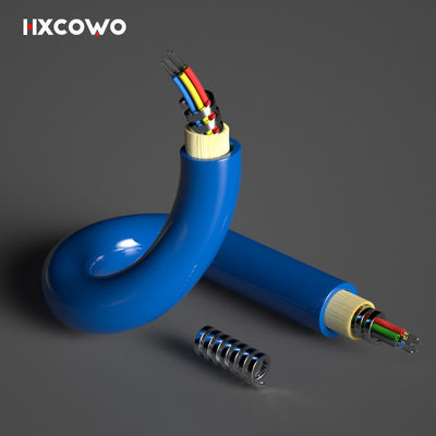 comprare Cavo in fibra ottica armaturato in acciaio flessibile a spirale flessibile per esterni monomodale antipolvere 2-288 fabbricazione online