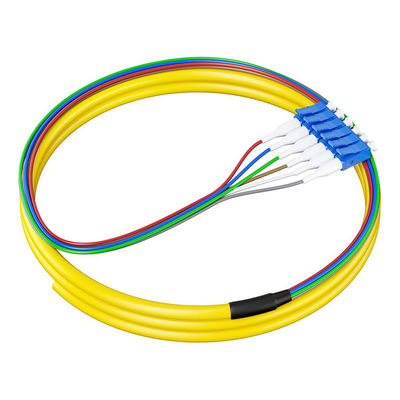comprare HXCOWO 6 Color SM 9/125 Pigtail in fibra 0,9 mm G657A G652D 1,5 M LC/UPC Pigtail in fibra ottica fabbricazione online