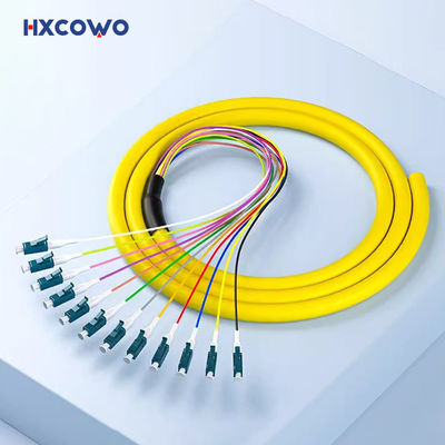 comprare SM G652D G657A 0.9mm Fiber Optic Pigtail 12 Color Fiber Cores LC UPC APC Patch Cord Pigtail fabbricazione online