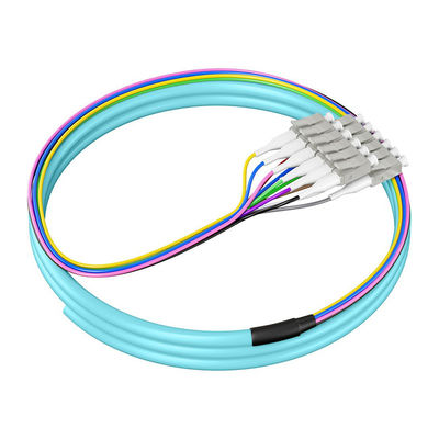 comprare PVC LSZH HXCOWO Novel 12-Color 12-Core LC FC SC ST UPC/APC Single Mode G657A/G652D 0.9mm MM Fiber Pigtails fabbricazione online