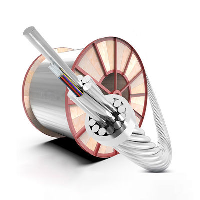 comprare Self Supporting Aerial OPGW Fiber Optic Cable Overhead Optical Ground Wire 48 Core fabbricazione online