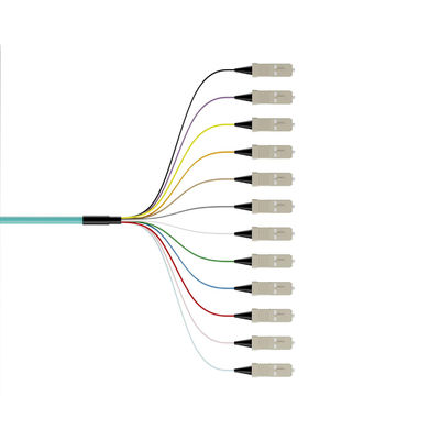 comprare Wavelength 850nm/1310nm/1550nm 12Color-Coded Bunch Ribbon Type SC Fiber Optic Pigtails fabbricazione online