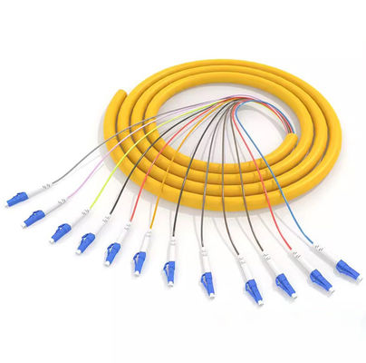 comprare Telecom Grade HXCOWO 12 Core Bundle LC Fiber Pigtails per la rete ottica Gigabit 10G fabbricazione online