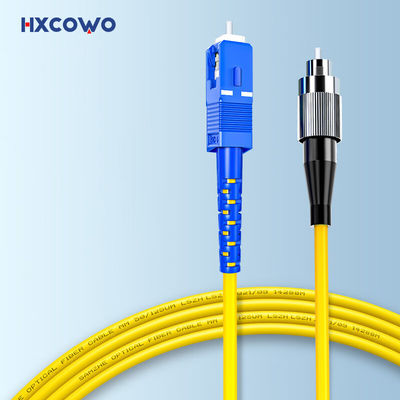 comprare HXCOWO Indoor Outdoor 1 2 4 Core G657A1 FTTH Armored Fiber Optic Cable Patch With SC FC Connector fabbricazione online