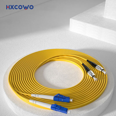 comprare Cable a fibra ottica corazzato HXCOWO OM4 LC UPC to FC Duplex Multimode Fiber Optic Cable fabbricazione online