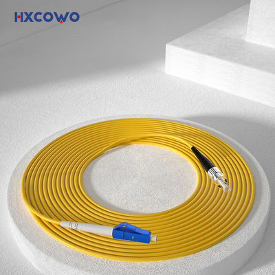 comprare HXCOWO SM SX G657A2 LC/UPC-FC 2 3mm LSZH Armored Fiber Optic Cable Patch for Wifi Network fabbricazione online