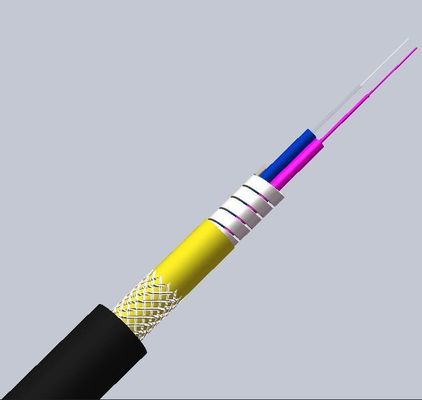 comprare LSZH Jacket 5.0mm OS2 G652D Singlemode Armored Fiber Optic Cable for Networks fabbricazione online