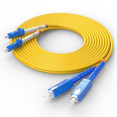 comprare FTTH FTTxFTTB Network LC-SC Multimode Duplex Fiber Optic Cable with Customized Colors fabbricazione online