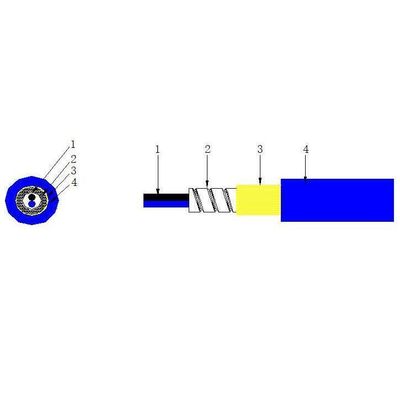 comprare Duplex LSZH Indoor Outdoor Armored Fiber 2 Core 3.0mm Steel Armored Fiber Optic Cable fabbricazione online