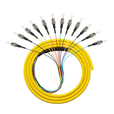 comprare 12 Cores 12F 9/125 0.9mm ST Singlemode FTTH Fiber Optic Pigtail Wavelength 1310nm fabbricazione online