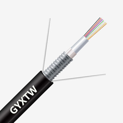 comprare Custom Length HXCOWO GYXTW G652D 2/4/6/8/12/24/24/48/96 Core Armoured Fiber Optic Cable fabbricazione online