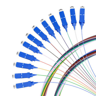 comprare G652D G657A Fiber Optic Pigtail 12 Color Loose Tube Tight Buffer SC UPC Pigtail fabbricazione online