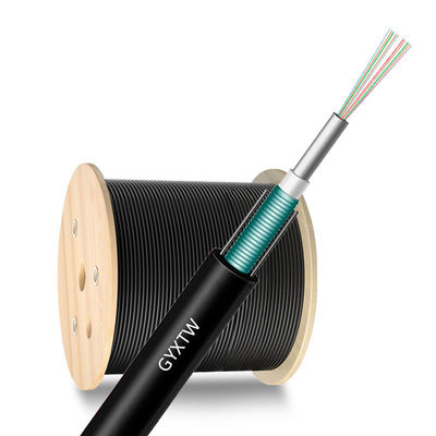 comprare 12 Cores GYXTW Aerial Outdoor Steel Wire FTTH Armoured Fiber Optic Cable for Superior fabbricazione online
