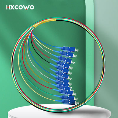 comprare FTTX HXCOWO 12 Color Fiber Optical Pigtail SC UPC Single Mode G657A 0.9mm G652D fabbricazione online