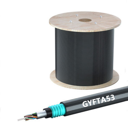 comprare Cavo in fibra ottica blindato per esterni GYFTA53 1 2 4 Core per comunicazioni di lunga durata fabbricazione online