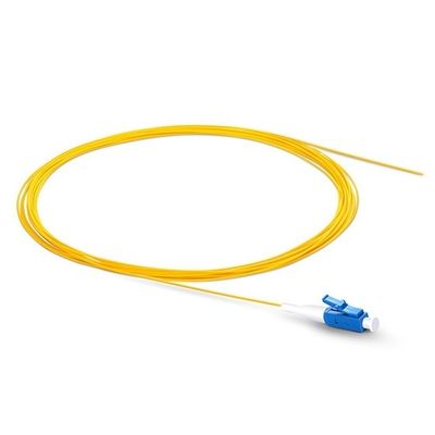 comprare Giacca gialla LC UPC Pigtail 2.0mm 1m Lunghezza cavo fibra ottica Pigtail fabbricazione online