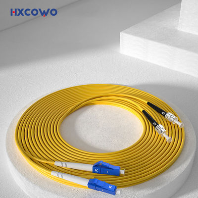 comprare 1.5m Yellow Duplex Armored Patch Cord HXCOWO 2.0mm SM MM 9/125 LC/UPC To ST fabbricazione online