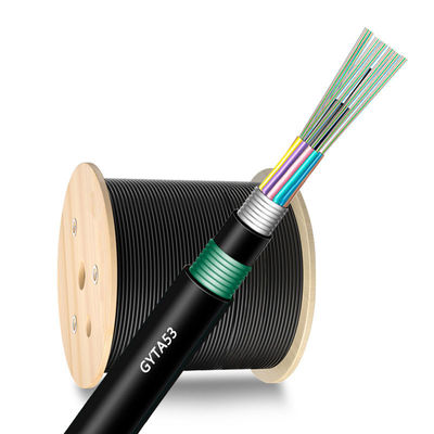 comprare 48 96 144 Core GYTA53 Direct Burial Fiber Optic Cable For Outdoor Networking Discount fabbricazione online