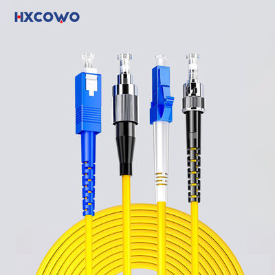 comprare HXCOWO SC LC FC ST MTRJ APC/UPC Connectors Indoor Armored Fiber Optical Patch Cord 1 fabbricazione online