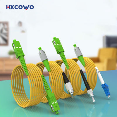 comprare 1core Fiber Optic Patch Cord HXCOWO SC/FC/LC/ST Low Loss APC/UPC 9/125 SM SX 3M G657A fabbricazione online