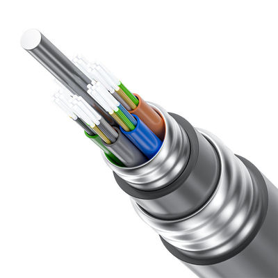 comprare GYTA53/GYTA/GYTS Black Outdoor Fiber Optic Cable For Underground Direct Buried Duct fabbricazione online