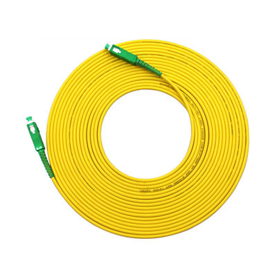 comprare HXCOWO SM G652D 2,0 mm PVC Fibre Simplex Patch Cord in lunghezza su misura con connettore SC/APC fabbricazione online