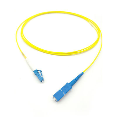 comprare SM LSZH 3mm SX 2M Stainless Steel Armored Fiber Optic Jumper Cable FTTH LC/UPC-SC/UPC fabbricazione online