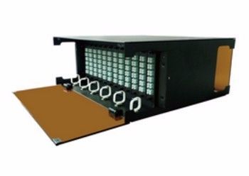 comprare Pannello patch in fibra MTP MPO Chassis 4U Cassetta in fibra MPO nera fabbricazione online